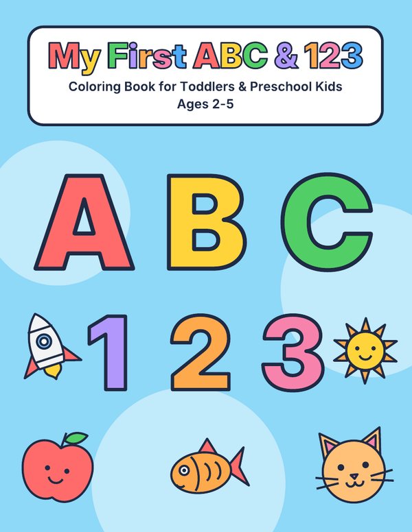 My First ABC & 123 coloring book cover