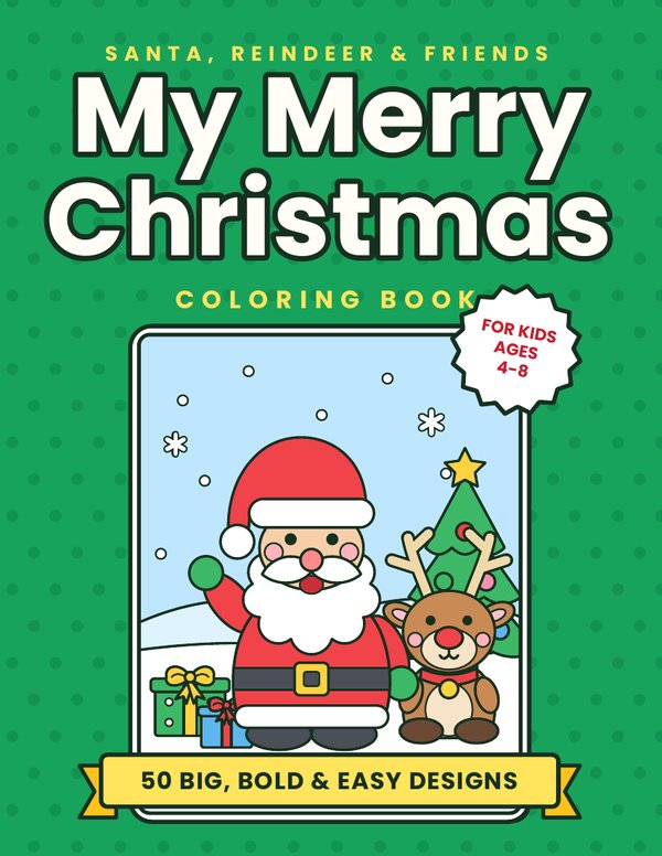 My Merry Christmas coloring book cover