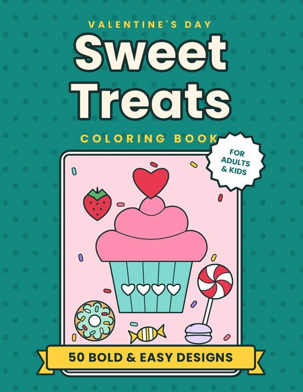 Sweet Treats coloring book cover